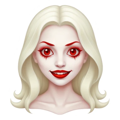 vampire woman with vampire teeth sticker