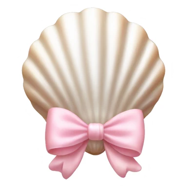 Pearl shell and light pink bow sticker