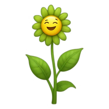 happy sunflora waving sticker