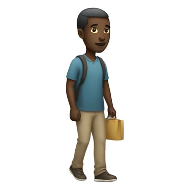 african man walks around sticker