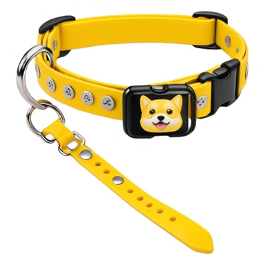gps dog collar, yellow sticker