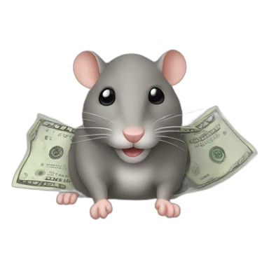 Money en forme de rat sticker