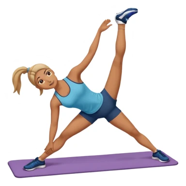 persona estiradacon las piernas levantadas gimnasio sticker