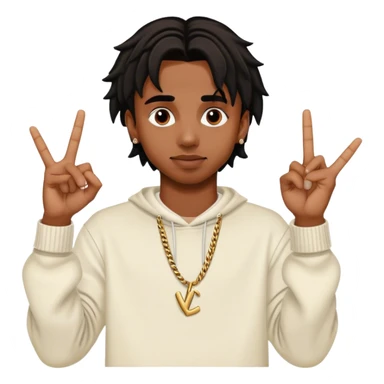 Playboi Carti YVL hand sign sticker