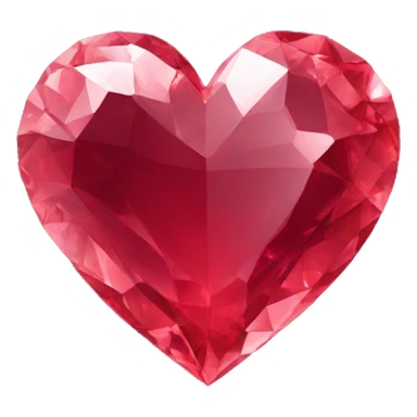 deep-red crystal heart sticker