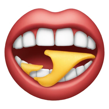 someone's mouth open about to eat in the left side  sticker