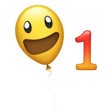 Number 1 balloon sticker