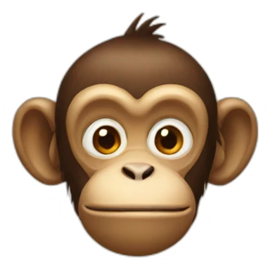 Monkey number 1 sign sticker