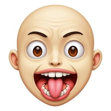 freaky tongue out sticker