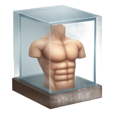 abs inside a glass cube sticker
