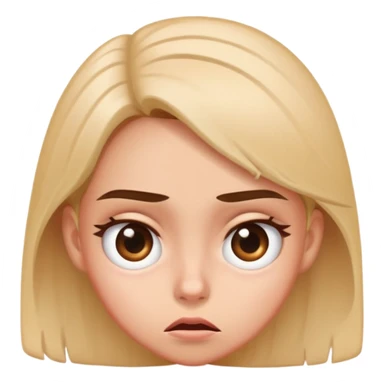 Girl rolls eyes  sticker