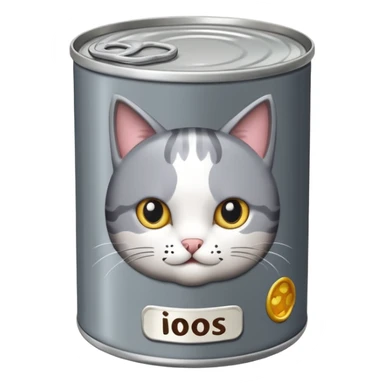 canned cat food sticker
