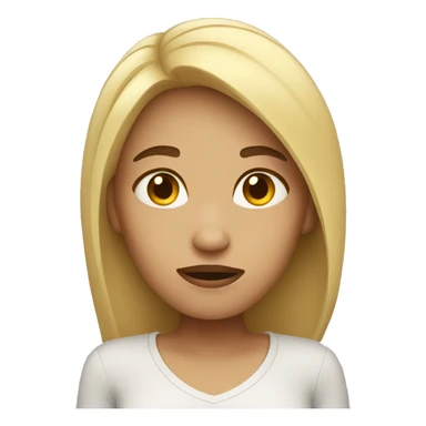 light skin woman stressed sticker