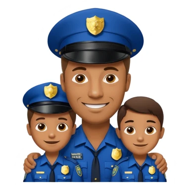 A proud dad who is proud of his children and is a police officer sticker