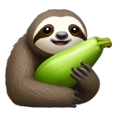 Sloth sucking eggplant sticker