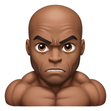black bodybuilder scared sticker