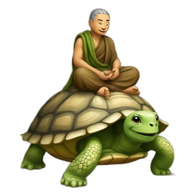 boudha sur une tortue sticker