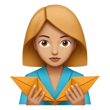 Street Origami Folder woman sticker