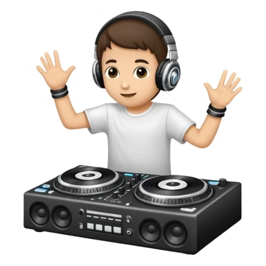 Niño músico DJ en un concierto  sticker