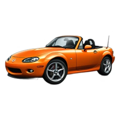 mazda mx-5 nb 1999 orange evolution sticker