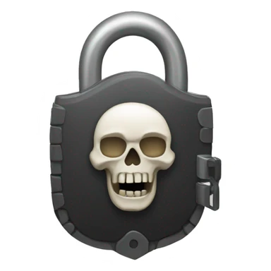 lock that looks like a skull sticker
