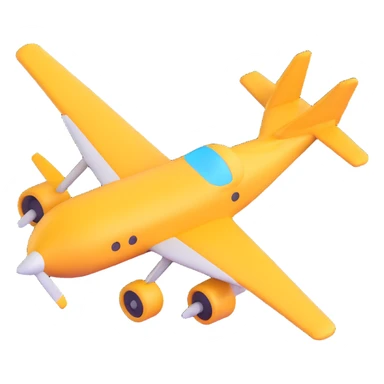 airplane taking off 3D emoji style sticker
