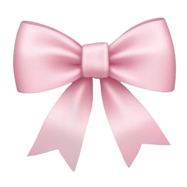 light pink ribbon bow sticker