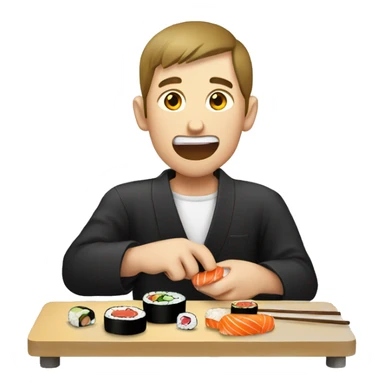 slovak eating sushi sticker