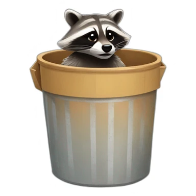 racoon in the trash sticker