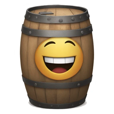 A barrel smiling sticker