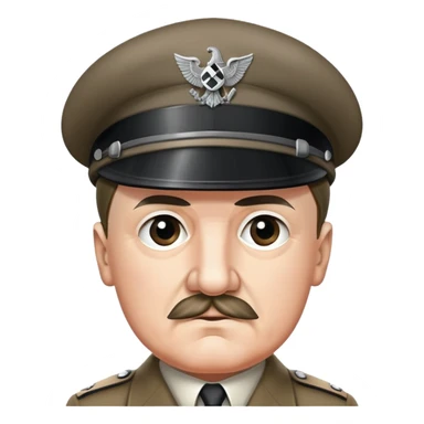 Adolf hitler wearing a backwards hat  sticker