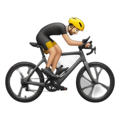 guy carring road bike over his head sticker