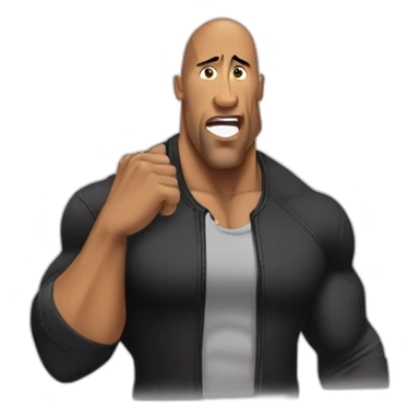 the rock telling someone to be quiet sticker