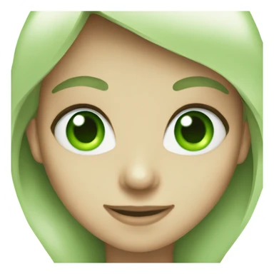 Green heart eyes  sticker