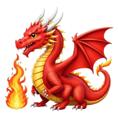 Red dragon sticker