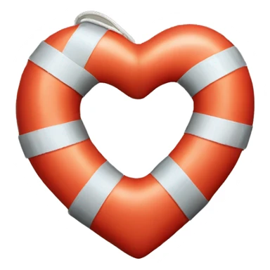 Life preserver heart sticker