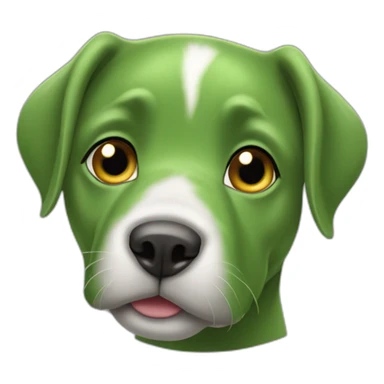 Perro verde con cara de elefante sticker