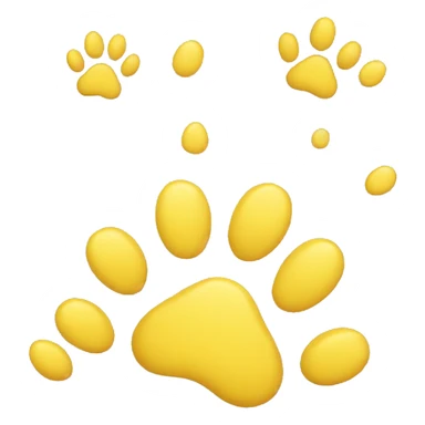 yellow paws sticker