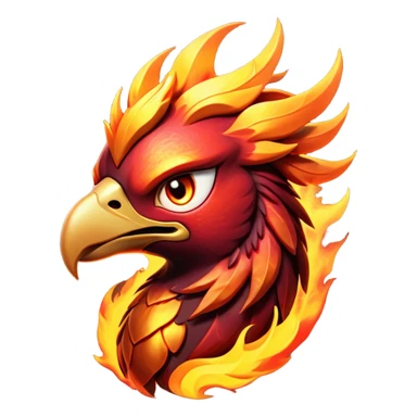 Cinematic Battle-Hardened Mystical Fire Phoenix Portrait Emoji, head tilted dramatically with a defiant, almost mocking smirk. Featuring a striking, rugged form with intensely scarred, flame-scorched feathers and eyes that burn with warrior-like fury, this phoenix embodies unapologetic badassery. Rendered with vibrant, lifelike textures and dynamic, contrasting shadows, high shine, and a bold soft glowing outline, it captures the essence of a phoenix ready to rise and scorch any challenge with battle-hardened might. sticker