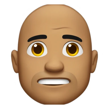 The rock raising an eyebrow sticker