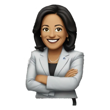 make an emoji of Kamla Harris winning in the USA sticker