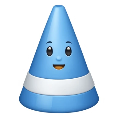 full and white blue cone sticker