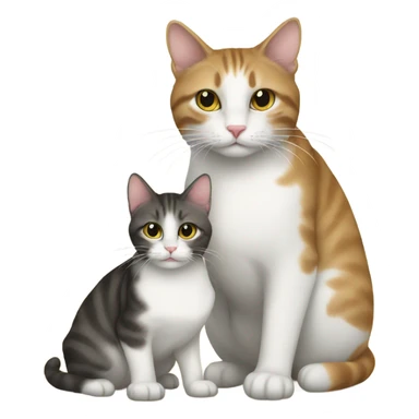 cat with mom sticker