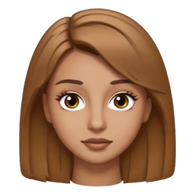 Cheveux un peu plus clair des cils moyen et des sourcils clair sticker