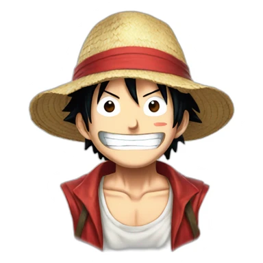 Realist luffy of one piece  sticker