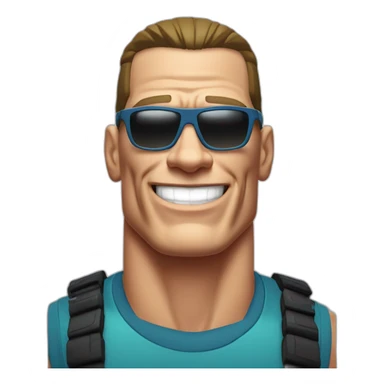 John cena with deal with it glasses sticker