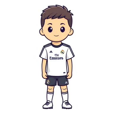 Un chico con la camiseta Del Real Madrid  sticker