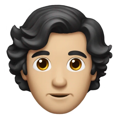 sherlock holmes with long black hair sticker
