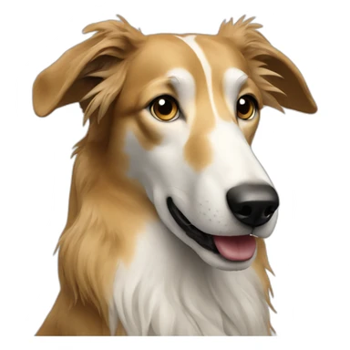 Russian borzoi dog sticker