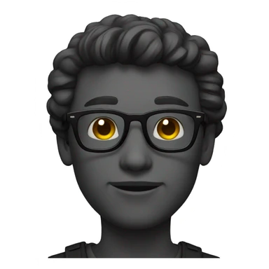 homme noir lunettes sticker